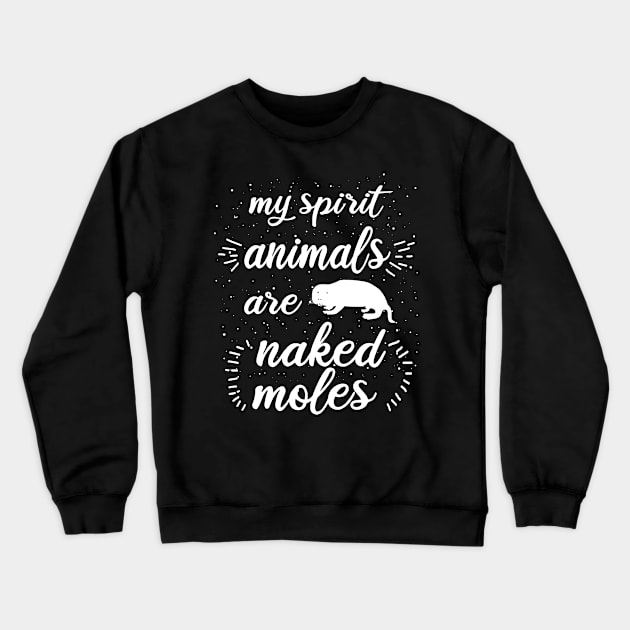 My spirit animal naked mole rat rodents love retro Crewneck Sweatshirt by FindYourFavouriteDesign